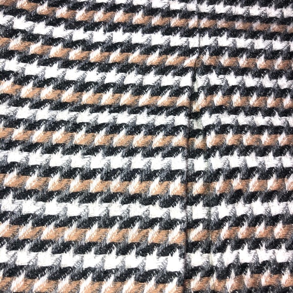 TALBOTS Wool blend pleated skirt houndstooth Sz 8P - Picture 4 of 7